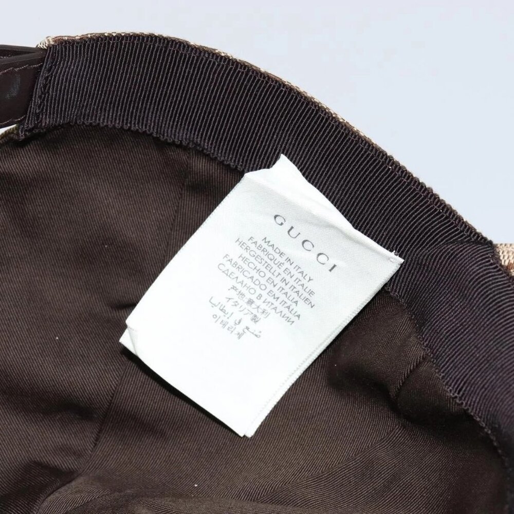 GUCCI GG Canvas baseball Cap M Beige Red Green 200035 Auth am9353 - Picture 10 of 14